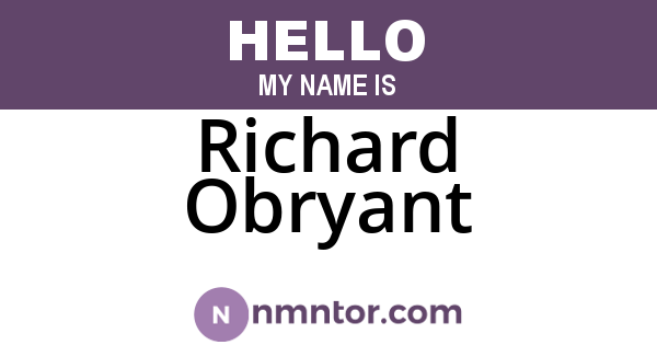 Richard Obryant