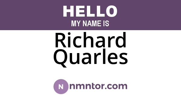 Richard Quarles