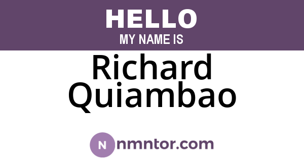 Richard Quiambao