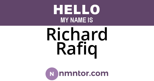 Richard Rafiq