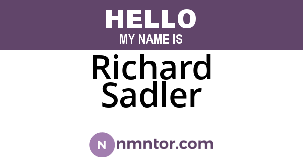 Richard Sadler