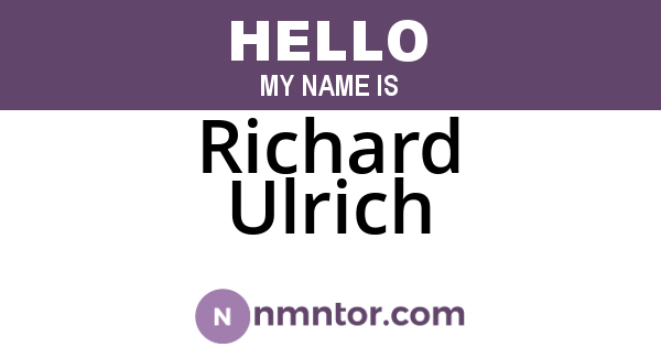 Richard Ulrich
