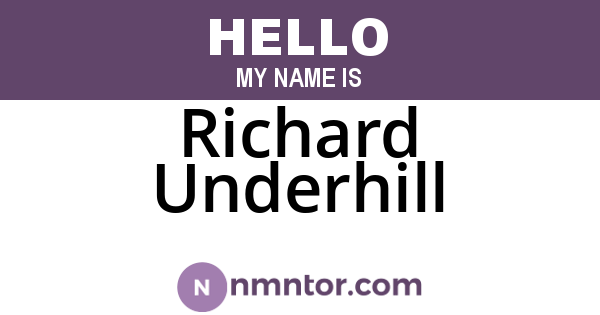 Richard Underhill