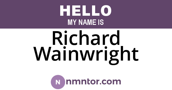 Richard Wainwright