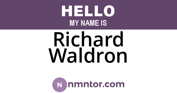 Richard Waldron