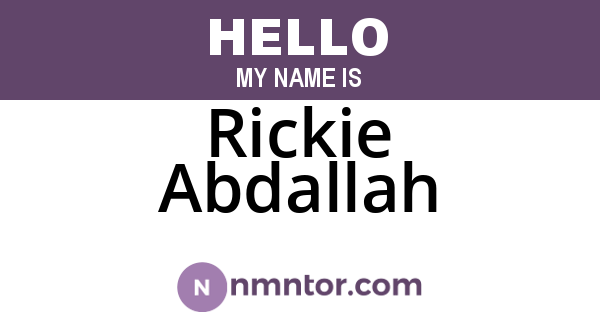 Rickie Abdallah