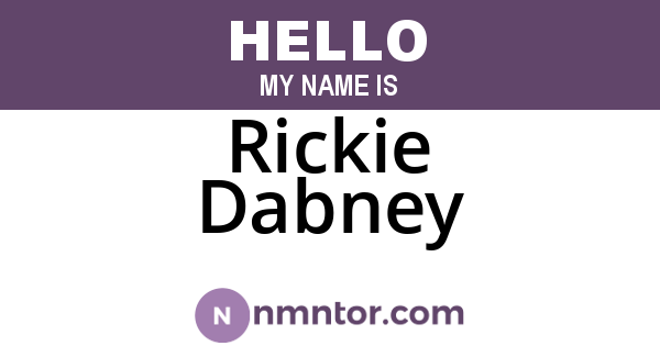 Rickie Dabney
