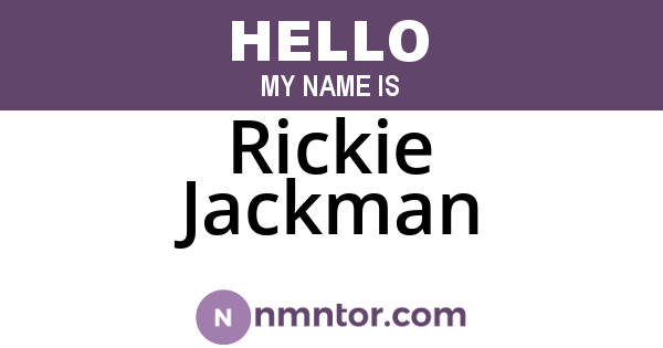 Rickie Jackman
