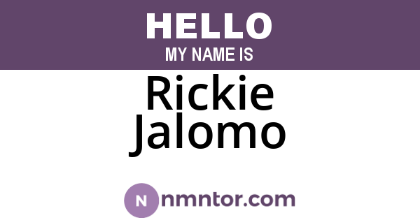 Rickie Jalomo