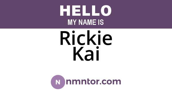 Rickie Kai