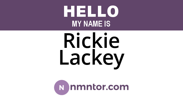 Rickie Lackey
