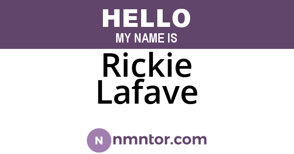 Rickie Lafave