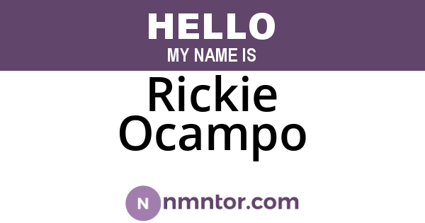 Rickie Ocampo