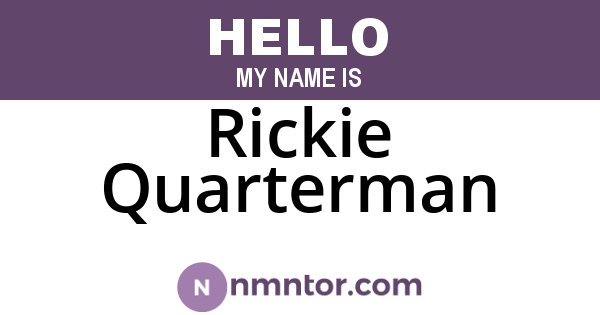 Rickie Quarterman