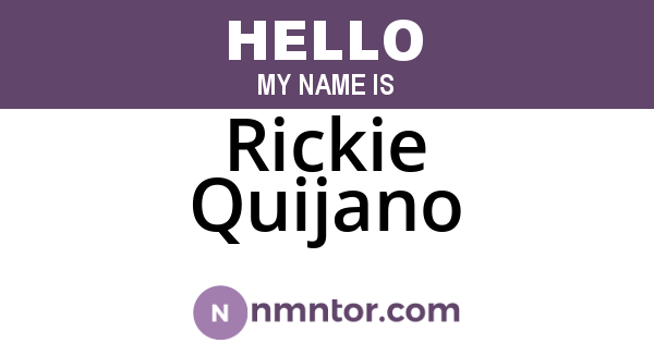 Rickie Quijano