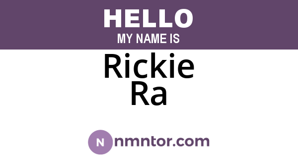 Rickie Ra