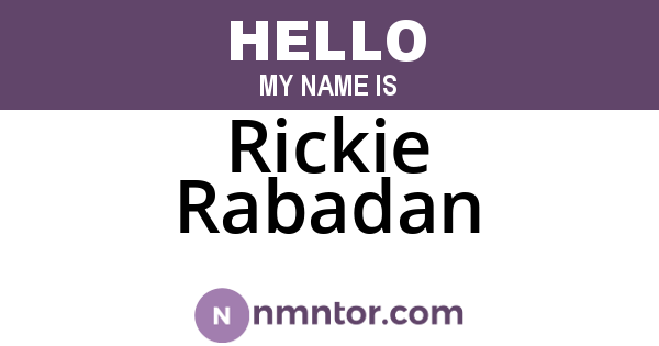 Rickie Rabadan
