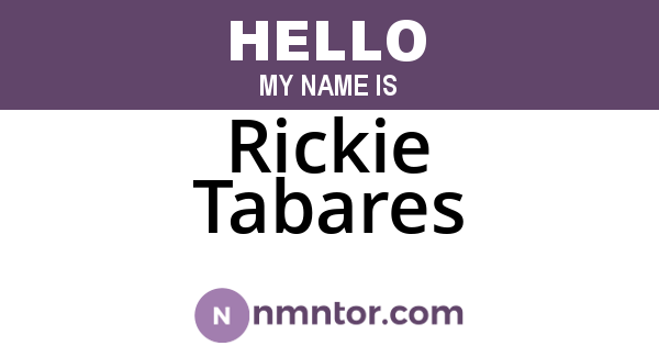 Rickie Tabares