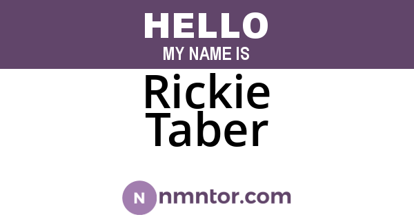 Rickie Taber