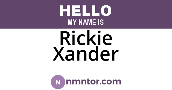 Rickie Xander