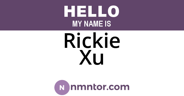 Rickie Xu
