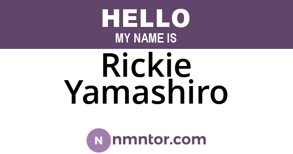 Rickie Yamashiro