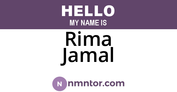 Rima Jamal