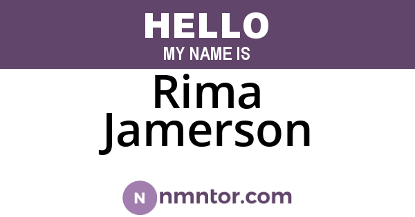 Rima Jamerson