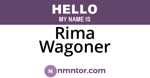 Rima Wagoner