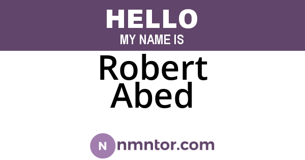 Robert Abed