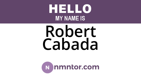 Robert Cabada