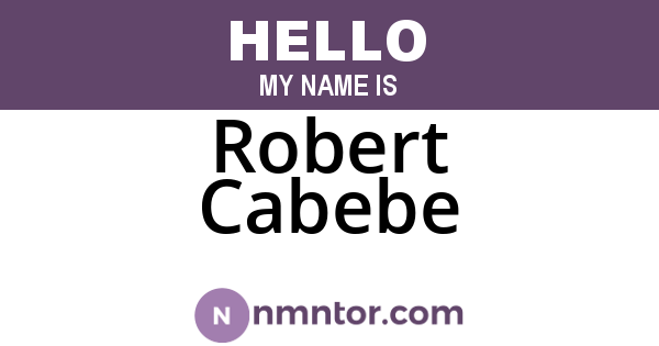 Robert Cabebe