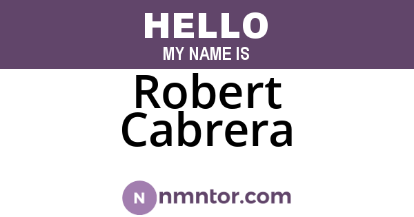 Robert Cabrera