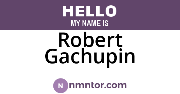 Robert Gachupin