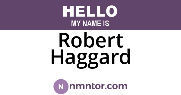 Robert Haggard