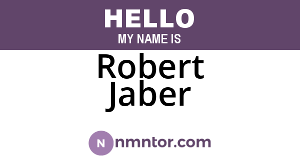 Robert Jaber