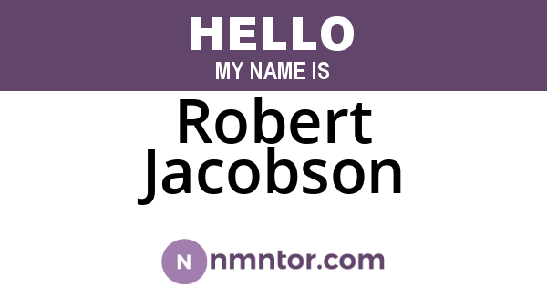 Robert Jacobson