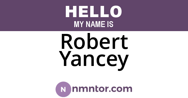 Robert Yancey