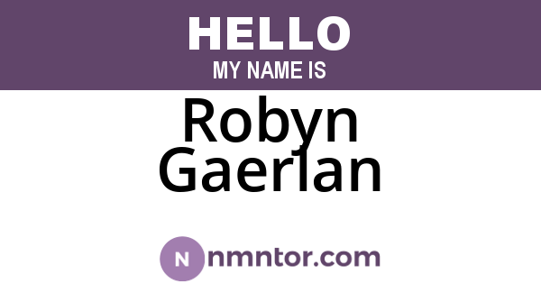 Robyn Gaerlan