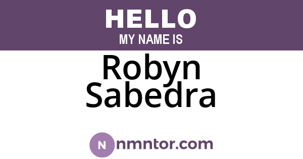 Robyn Sabedra