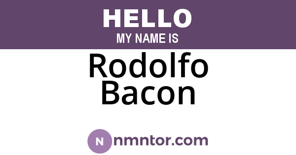 Rodolfo Bacon