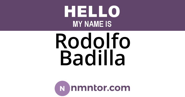 Rodolfo Badilla