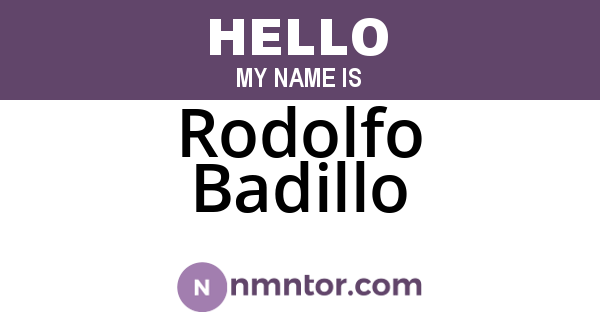 Rodolfo Badillo
