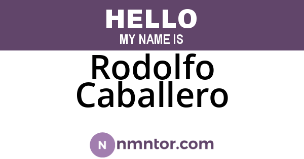 Rodolfo Caballero