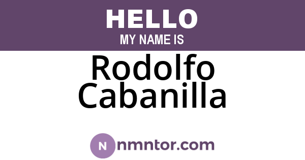 Rodolfo Cabanilla