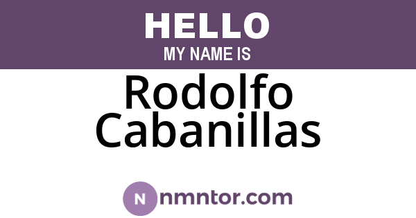 Rodolfo Cabanillas