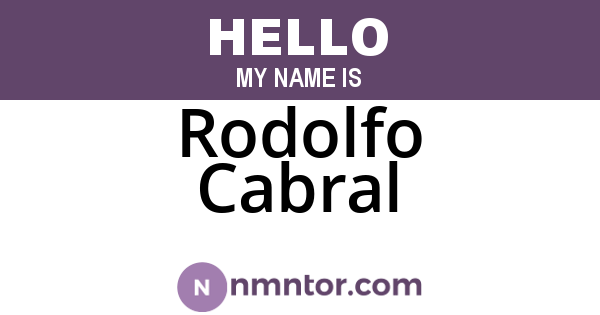 Rodolfo Cabral