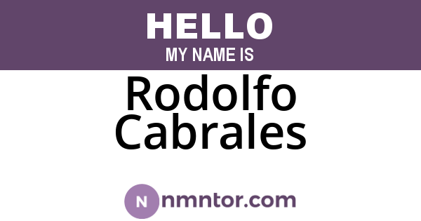 Rodolfo Cabrales