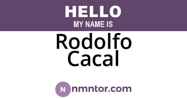 Rodolfo Cacal