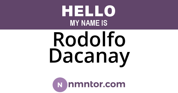 Rodolfo Dacanay